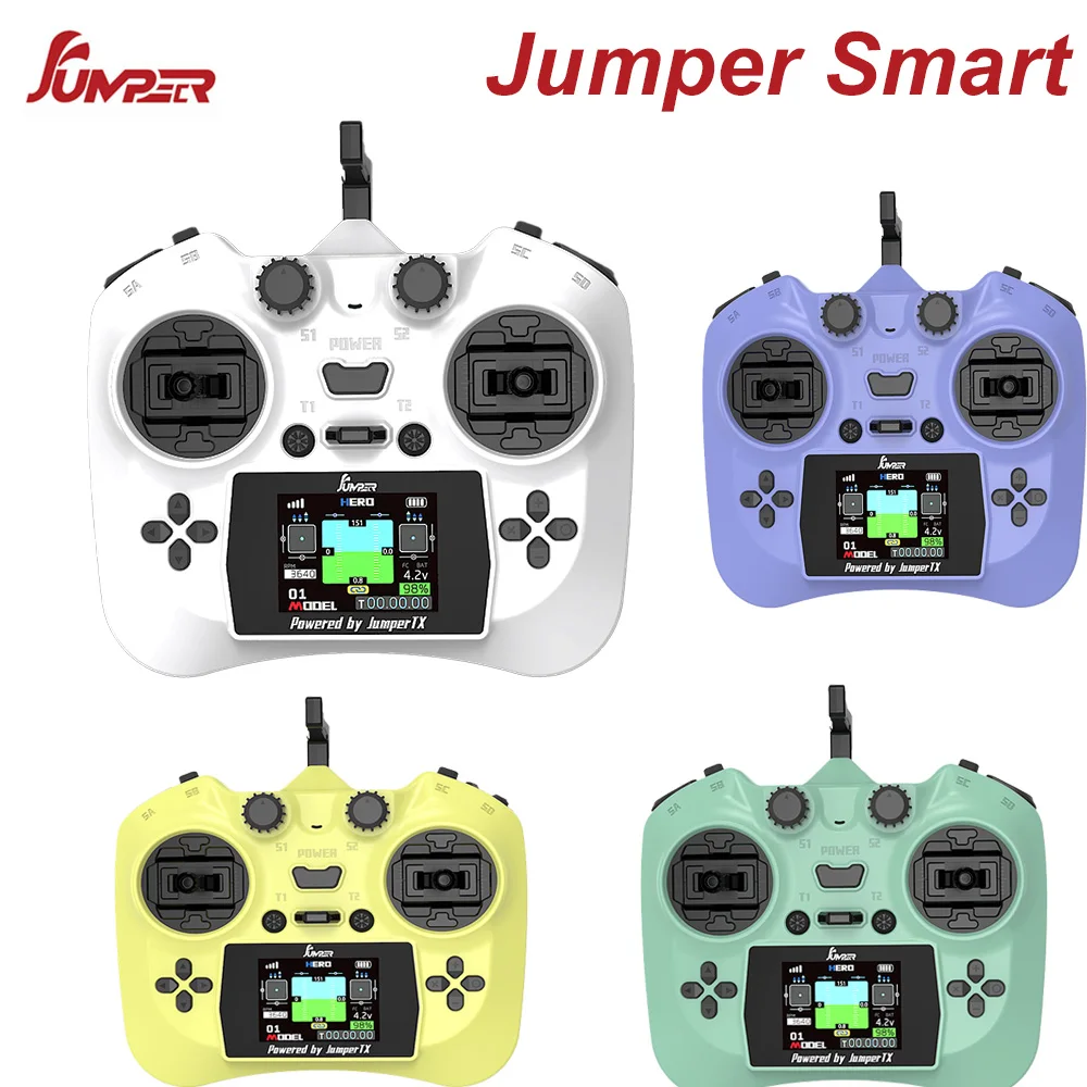 Jumper Smart Color Screen Transmitter Full Function Small Size Remote Control Hall Sensor ELRS 2.4G For RC FPV Freestyle Drone