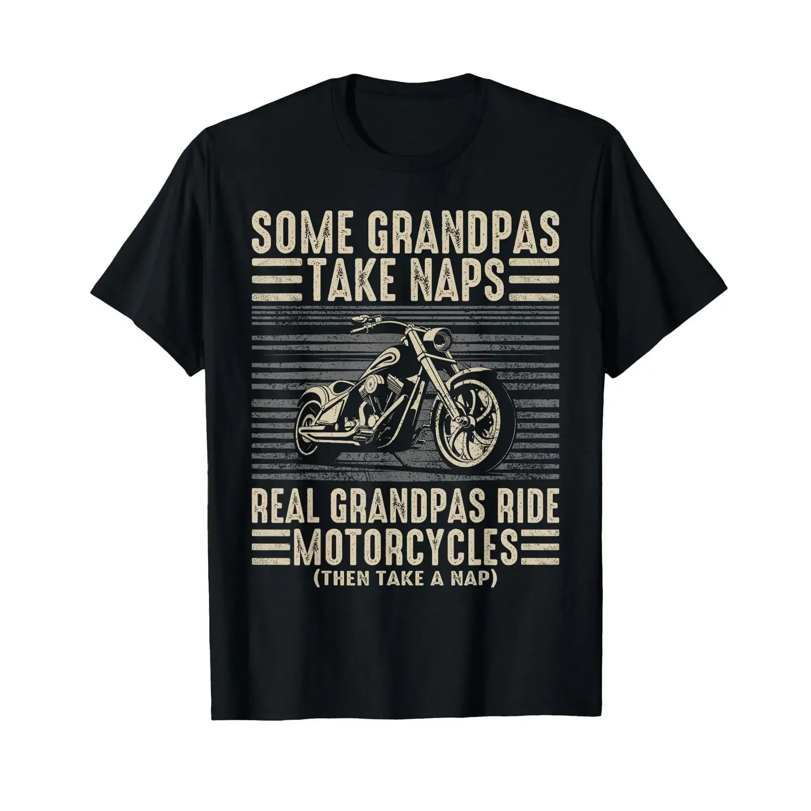 Some Grandpas Take Naps Real Ride Motorcycles T Shirt vintage Washed Comfortable Stylish Versatile fashion homme Soft Casual