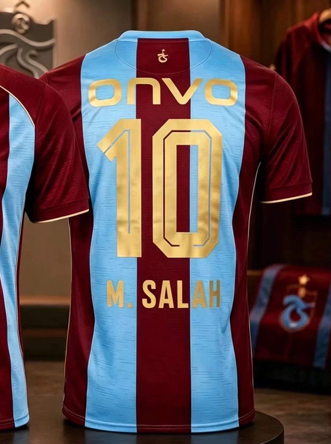 2026 Trabzonspor Salah 10# Football Jersey, Men Summer New 3D Print Sports Football T-shirt, Breathable Quick Drying Clothing