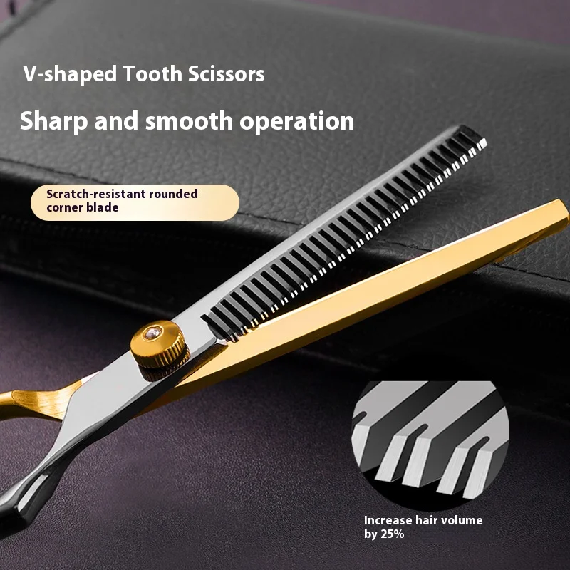 

Professional Hair Cutting Scissors Set With Thinning And Texturizing Shears Stainless Steel Salon And Home Haircut Tools