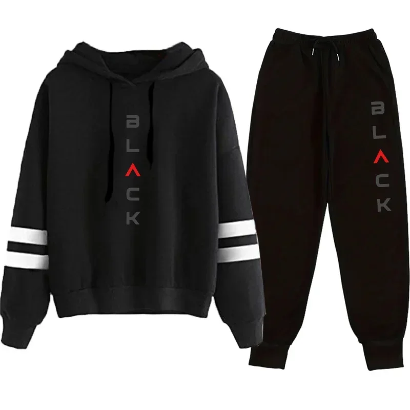 2026 Womens Tracksuit Hooded Sweatshirt Sweatpants Set Urban Sportswear Fall Winter Casual Jogging Outfit Fashion Hoodies Outfit