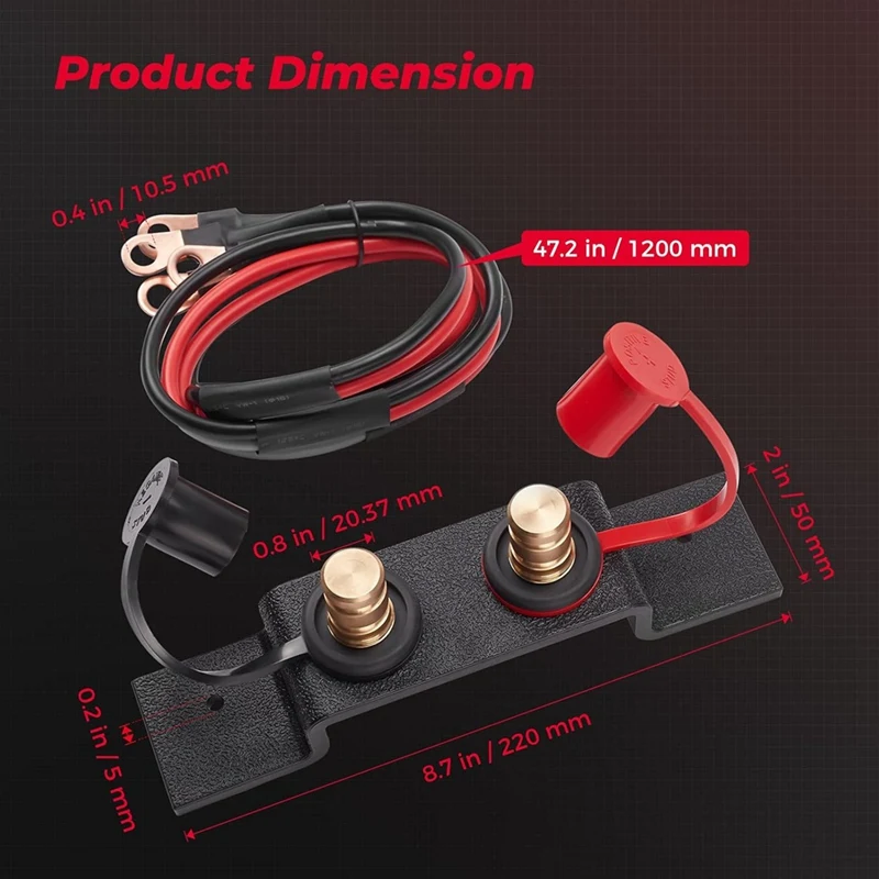 Super Sale Battery Terminal Relocation Kit for Car Battery Jump Post Starter