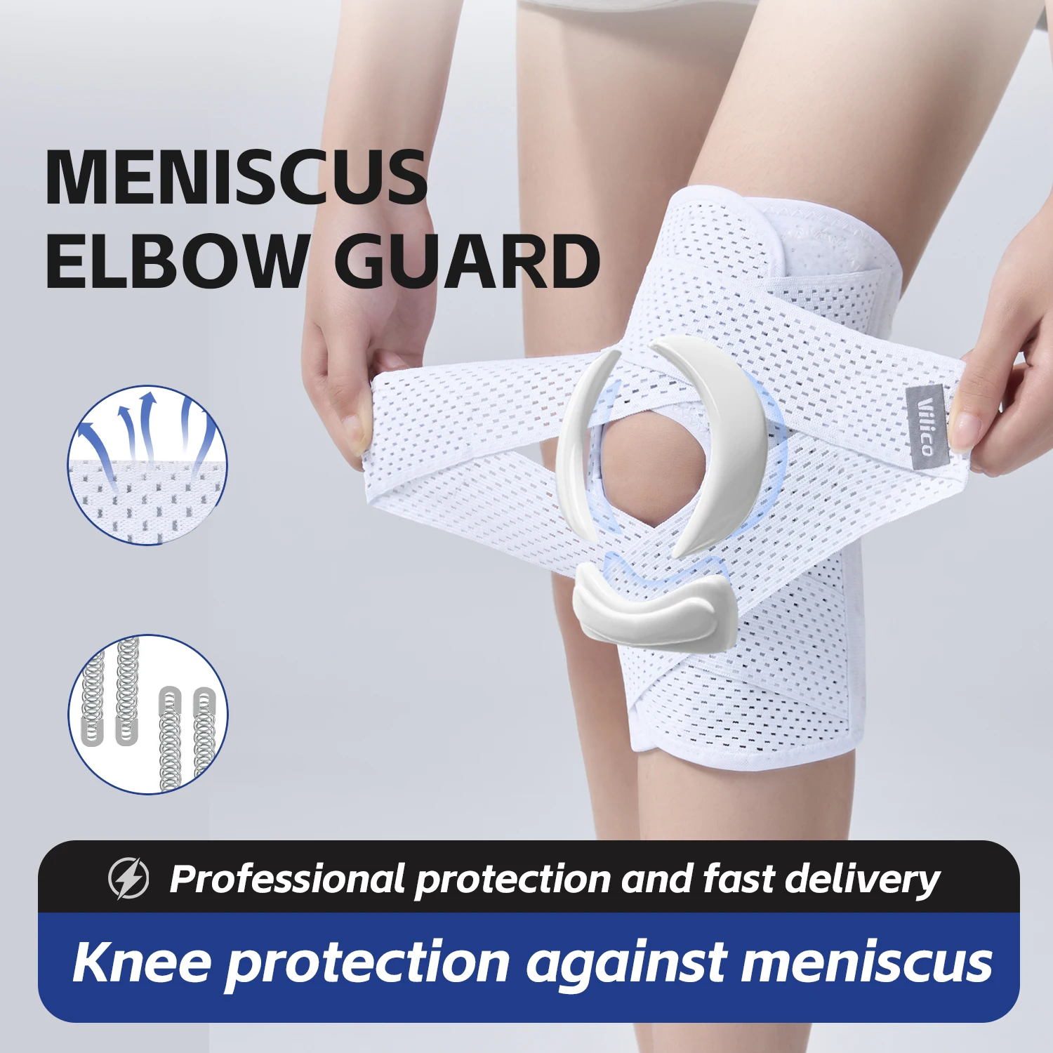 1PC Sports Kneepad Men Women Pressurized Elastic Knee Pads Arthritis Joints Protector Fitness Gear Volleyball Brace Protector