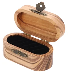 Guitar Pick Wooden Box Practical Container Storage Organizer Sponge Plectrum Case