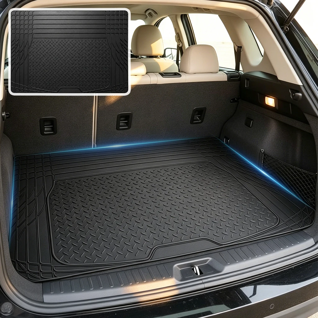 Tapis de coffre de voiture, tapis antidérapant pour le plancher du coffre, tapis de coffre adaptable, tapis de coffre pour SUV et camions