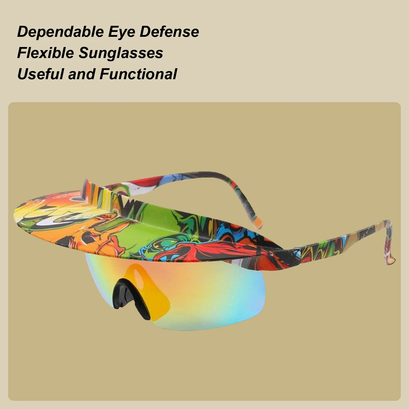 

Велосипедные очки, новинка, очки с козырьком для взрослых, зеркальные линзы, модные спортивные очки на открытом воздухе для вождения, пешего туризма, бейсбола