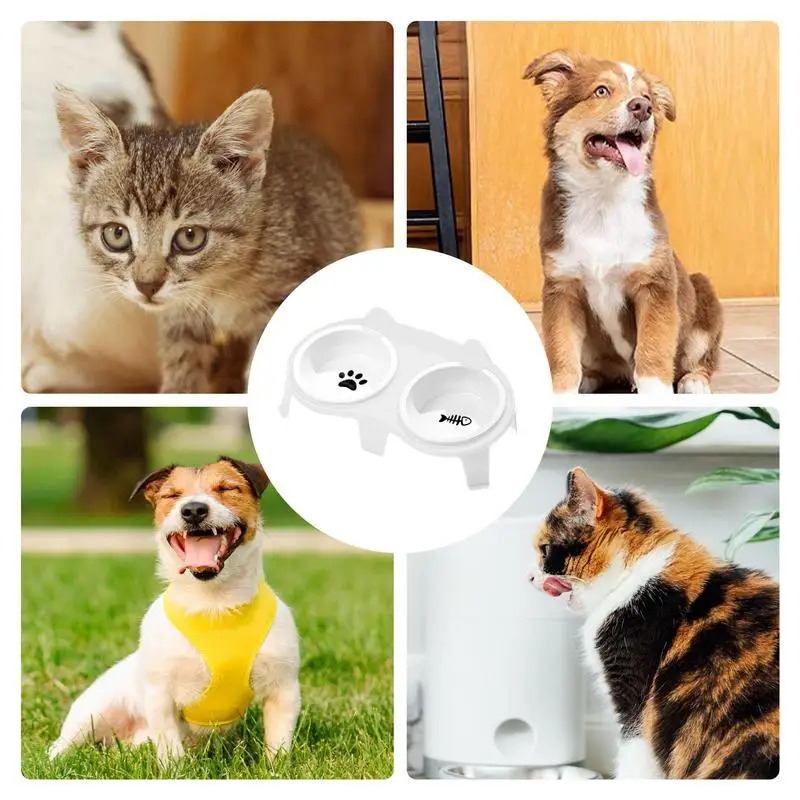 Elevated Cat Bowl Dog Bowl With Stand Pet Feeding Cat Water Bowl Indoor Cat Dishes Bowl With Hook Design Water Dispenser For Pet