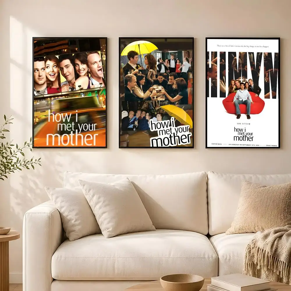 TV Series How I Met Your Mother Poster poster Self-adhesive wall stickers, suitable for room decoration, high-quality printing.