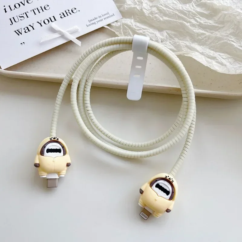 Cartoon Data Cable Protective Case, Drop Resistance Protector, Protetor Universal, Adequado para Apple, Huawei Carregamento