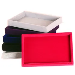 Wholesale Jewelry Storage Tray Velvet Earrings Ring Necklace Pendant Bracelet Organizer Holder Box Jewelry Display Storage Trays