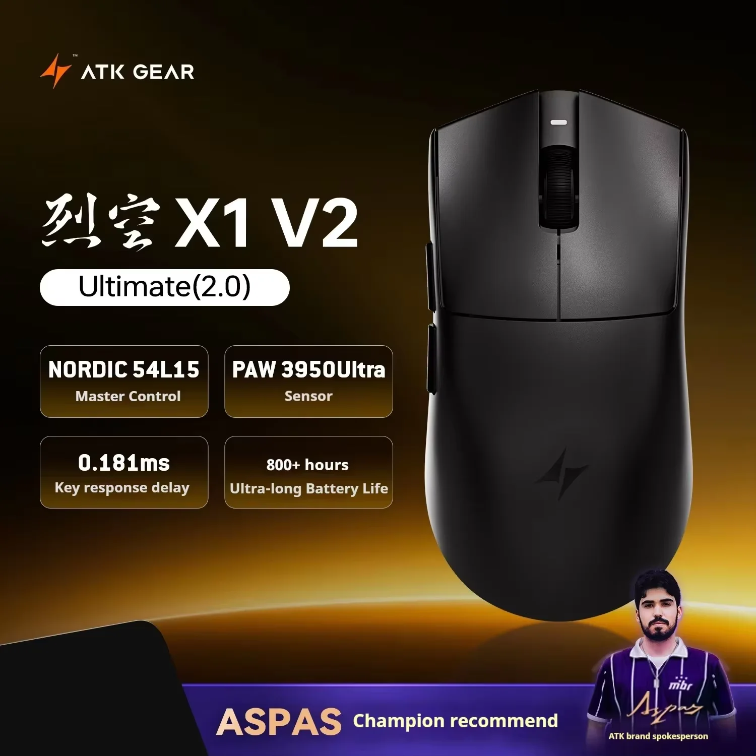ATK X1 V2 Wireless Gaming Mouse 8K Hz RGB