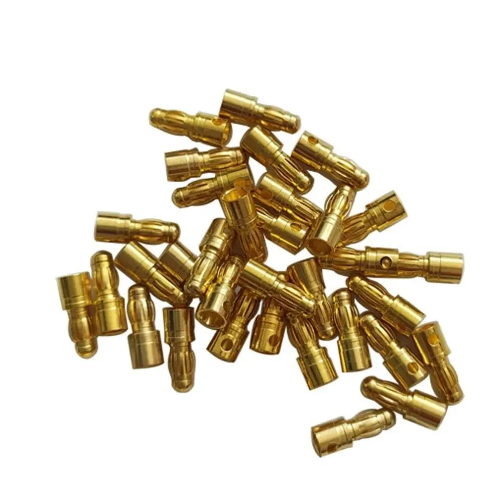 2mm 3mm 3.5mm 4mm Battery Gold-plated Bullet Banana Plug RC Battery Parts High Quality Battery Plugs DIY 5mm 5.5mm 6mm