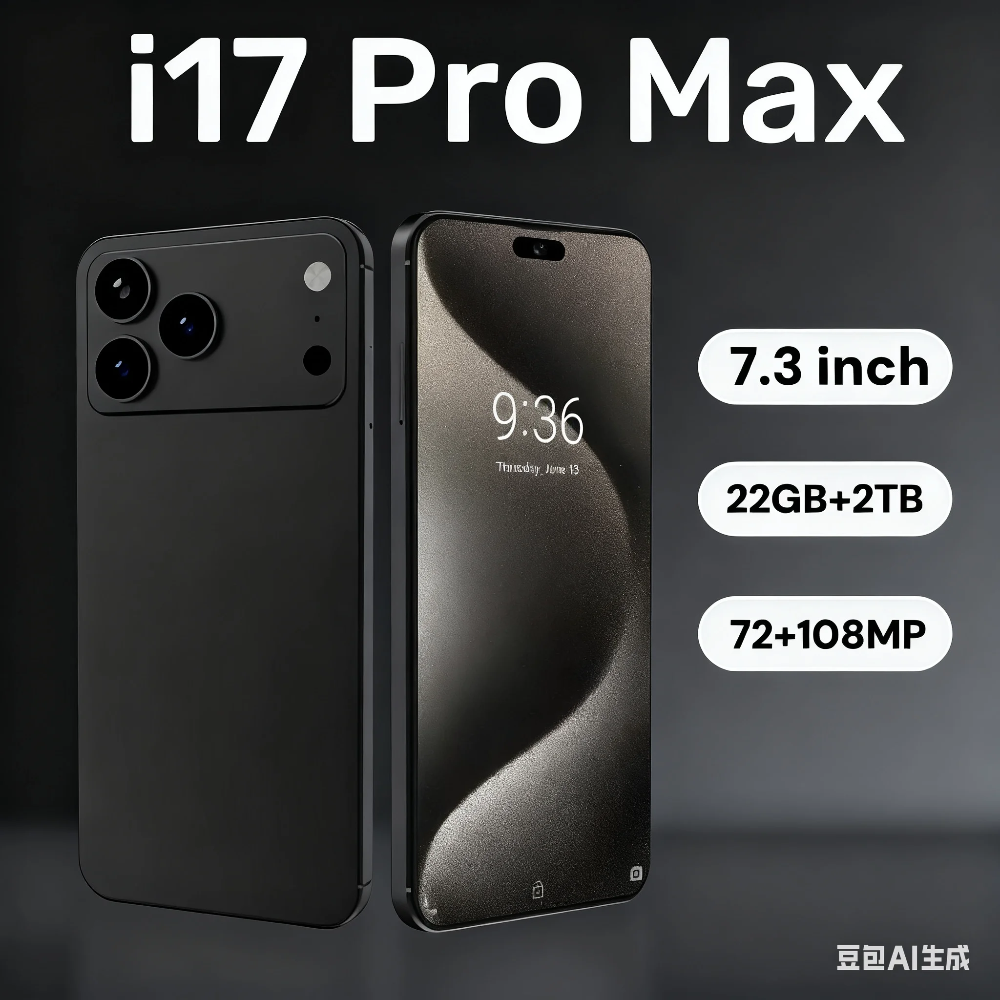 

Original New i17 Pro Max Tablet PC 7.3 inch HD 4K Android 14 22GB+2TB 8000mAh Battery 4G 5G Dual Sim Card WiFi GPS Google