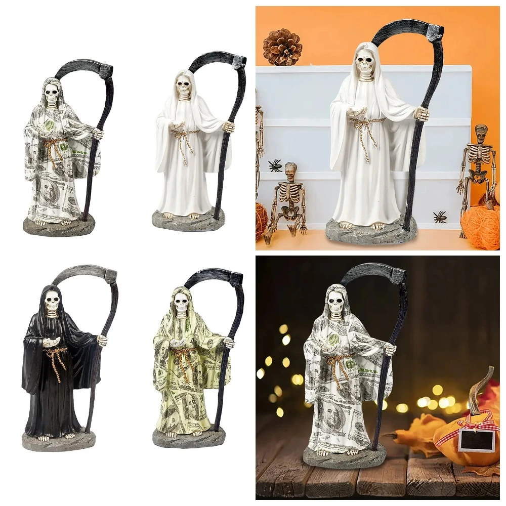 New European Reaper Death Resin Craft Garden Desktop Decoration Ornament Death Decoration Sculpture Drummer Ornaments Supplies
