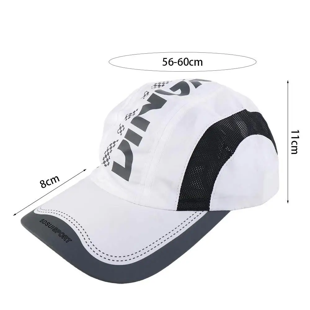 Berretto estivo traspirante ad asciugatura rapida Cappello sportivo snapback impermeabile Berretto da baseball con protezione solare regolabile Pesca in bicicletta