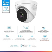 8MP 4K Wifi HD IP Camera Indoor 5MP 4MP 3MP Dome Security Camera Two -Way Audio AI Smart Motion Detection Alarm P2P  NVR