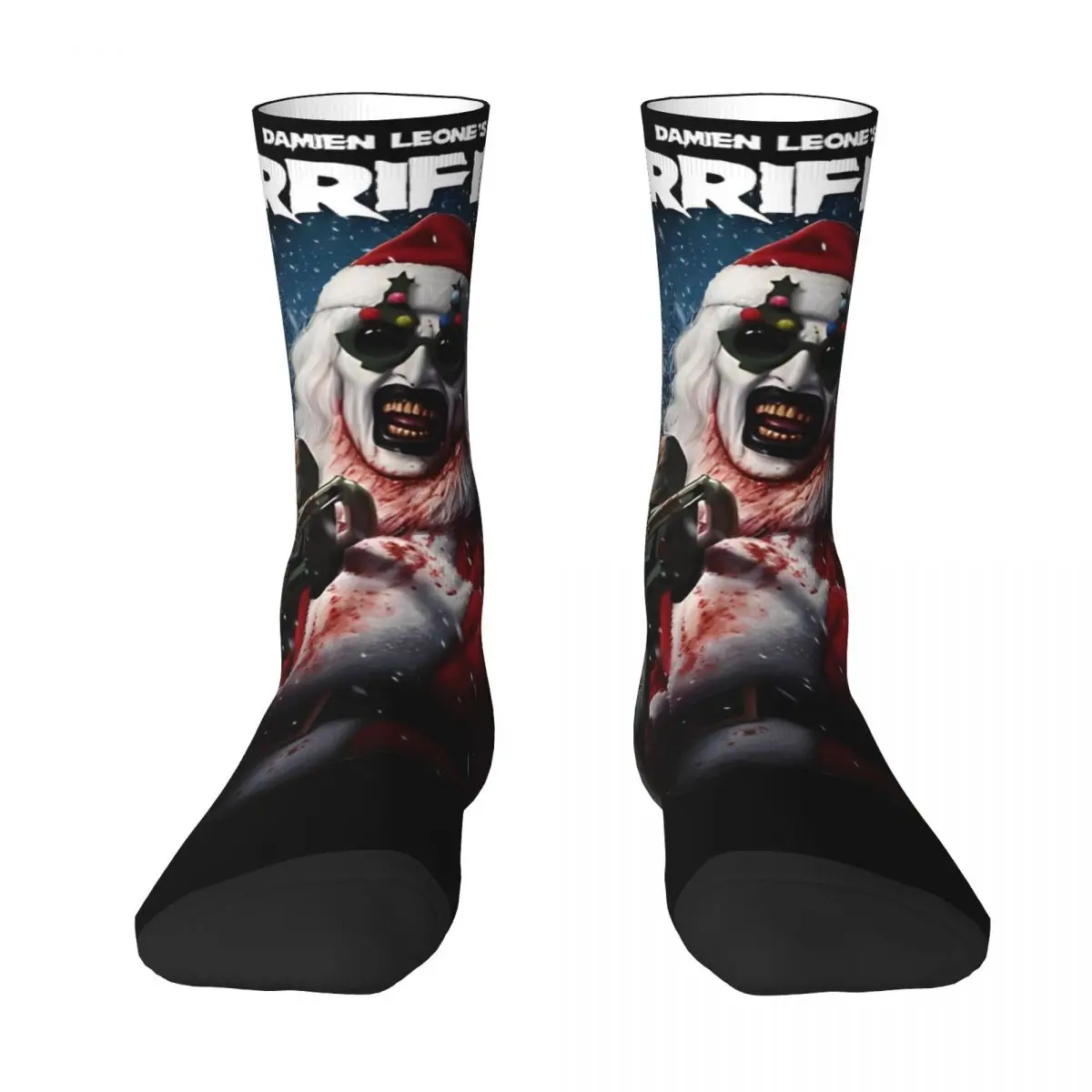 Terrifier 3 Christmas Terrifier 3 Merry Mayhem Stockings Men's Socks Harajuku Socks Autumn Outdoor Anti Skid Graphic Socks