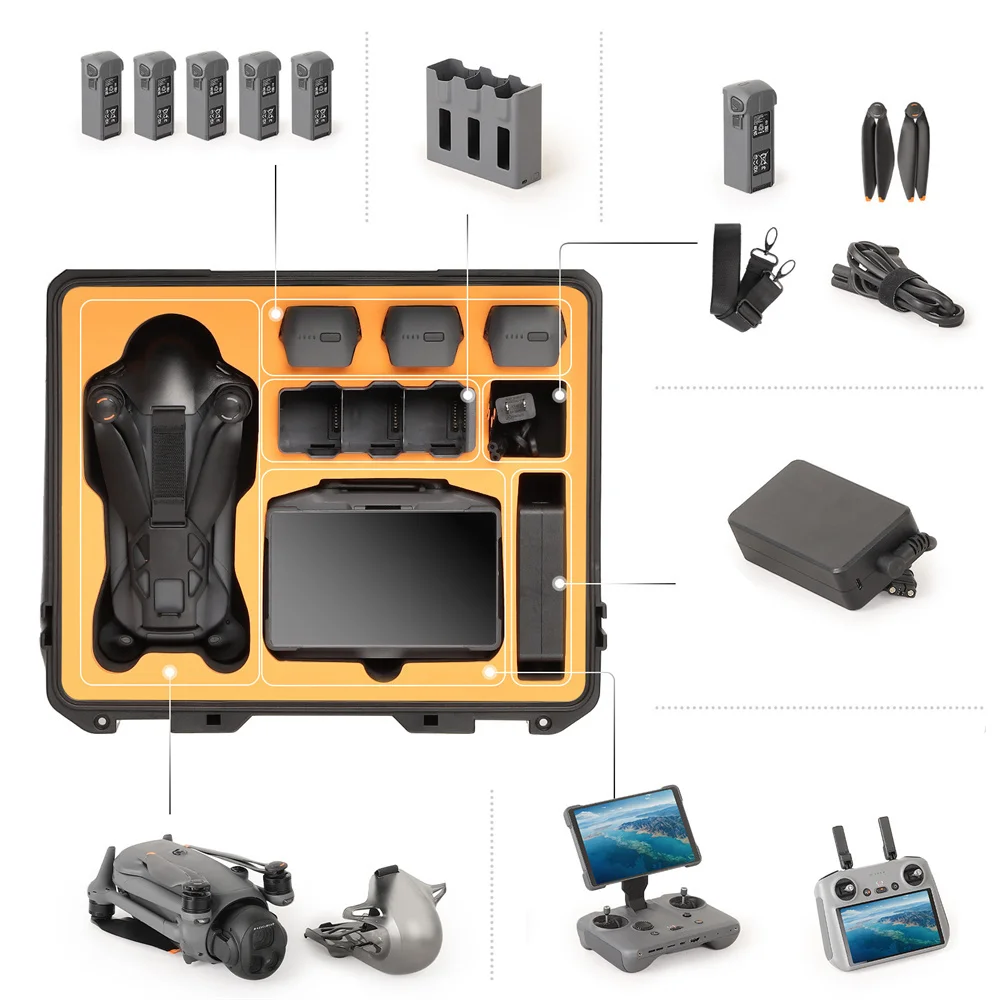 Storage Bag Box For DJI Mavic 3 Pro RC Pro 2/RC2 Remote Controller Explosion-proof Safety Carrying Case Hand Portable Cover Box
