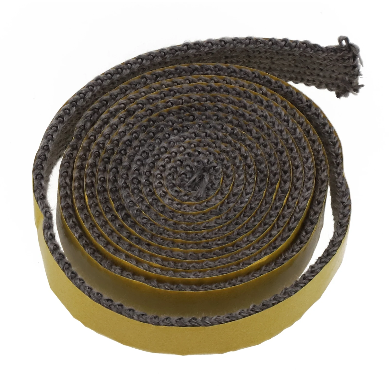 18/20/25mm Fiberglass Seal Stove Fire Rope Black Self Adhesive Flat Stove Rope Fireplace Sealing Cord Gasket Tape 2m Length