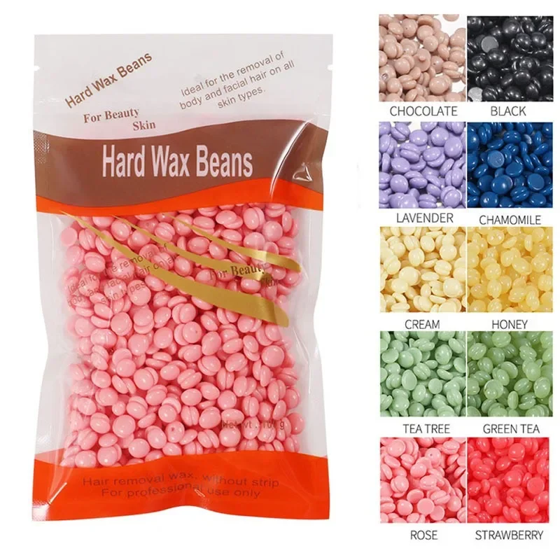 100g Waxing Beads for Full Body Hair Removal Leg Face Arms Paper-free Depilatory Cream Wax Heater Machine Depilatory Wax Beads