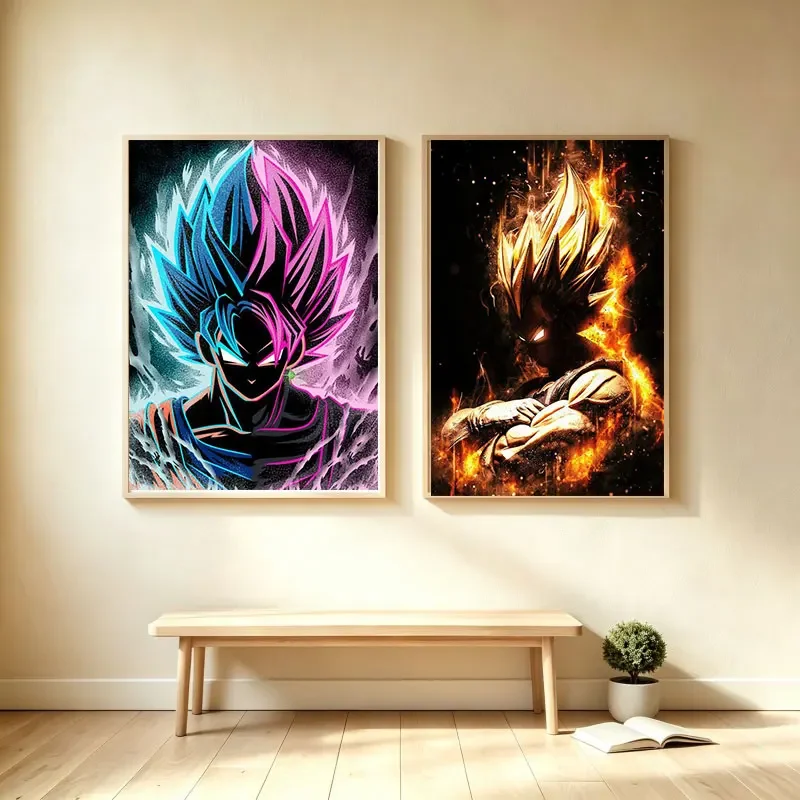 Dragon Ball Goku Anime 5D Full Round Drill Diamond Painting Duo Mosaic Embroidery Art Home Wall Decor DIY Craft