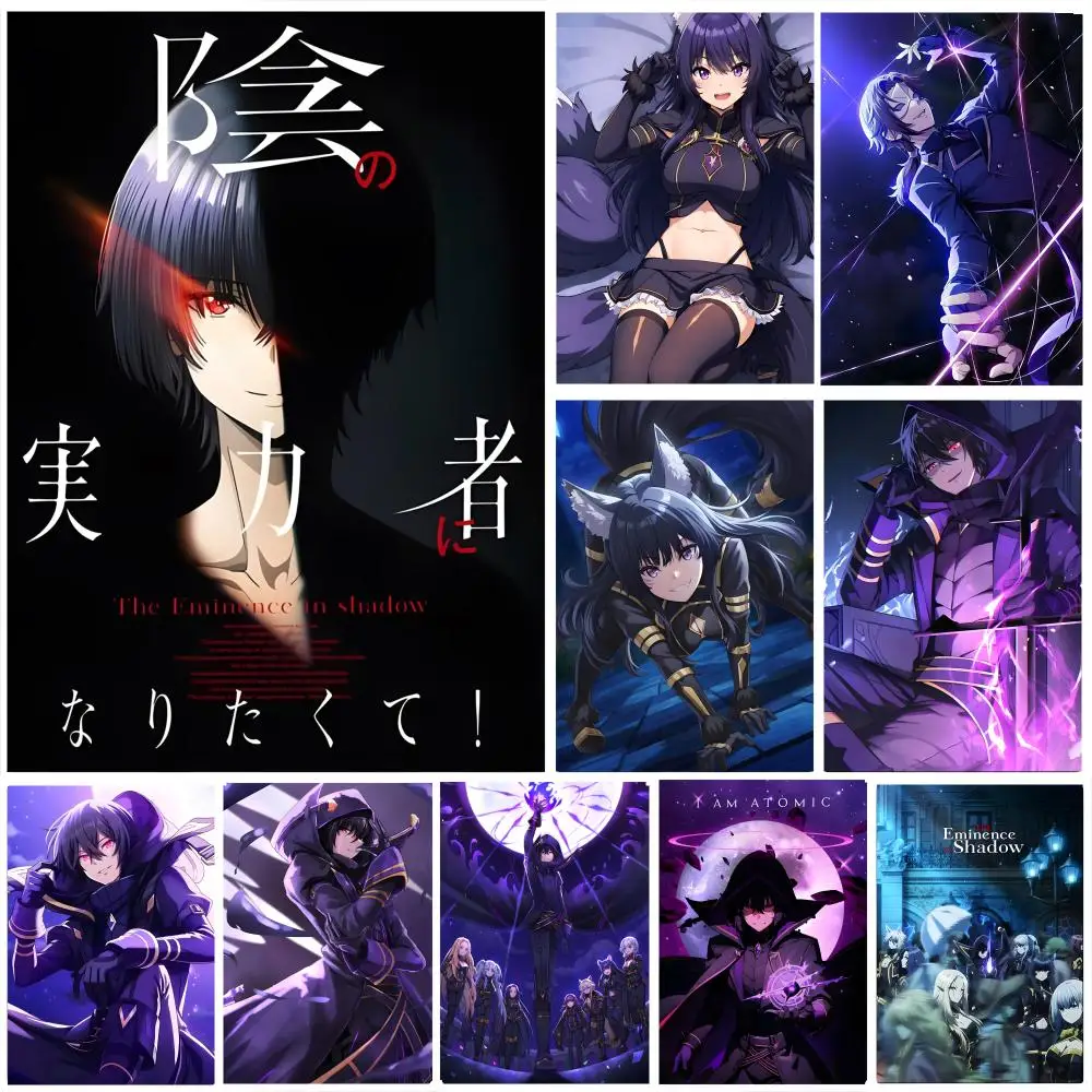 Anime The Eminence In Shadow Poster Self-adhesive Art Waterproof Paper Sticker Coffee House Bar Room Wall Decor