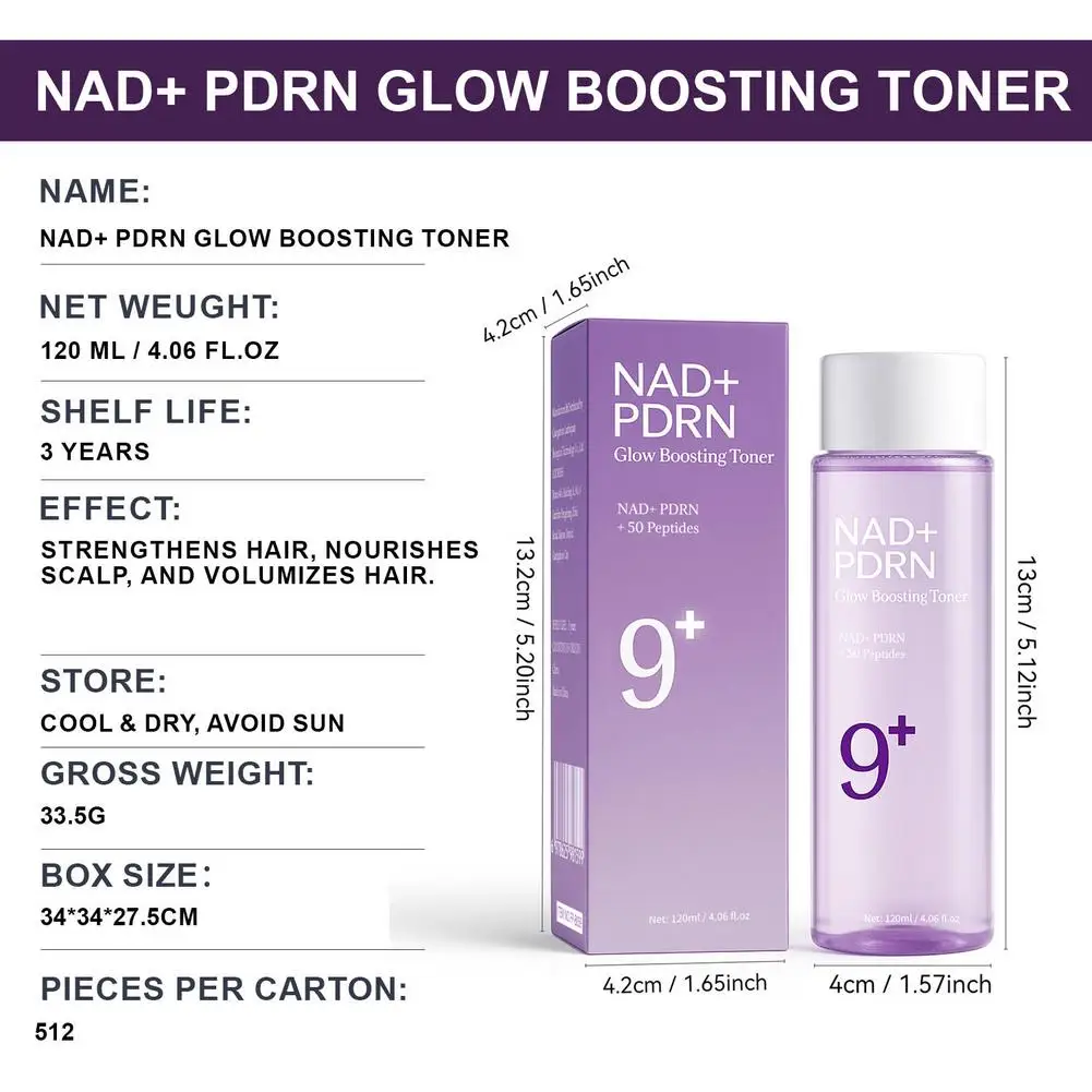 120 مل NAD + PDRN توهج تعزيز الحبر، ثبات، ترطيب، مرونة، تتلاشى الخطوط الدقيقة، جوهر ترطيب العناية بالبشرة للبشرة الجافة #6