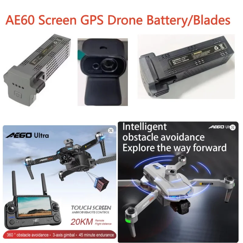 

AE60 GPS RC Drone Battery 11.4V 9800MAH AE60 Screen RC Drone Original Accessories AE60 RC Dron battery Blades Parts