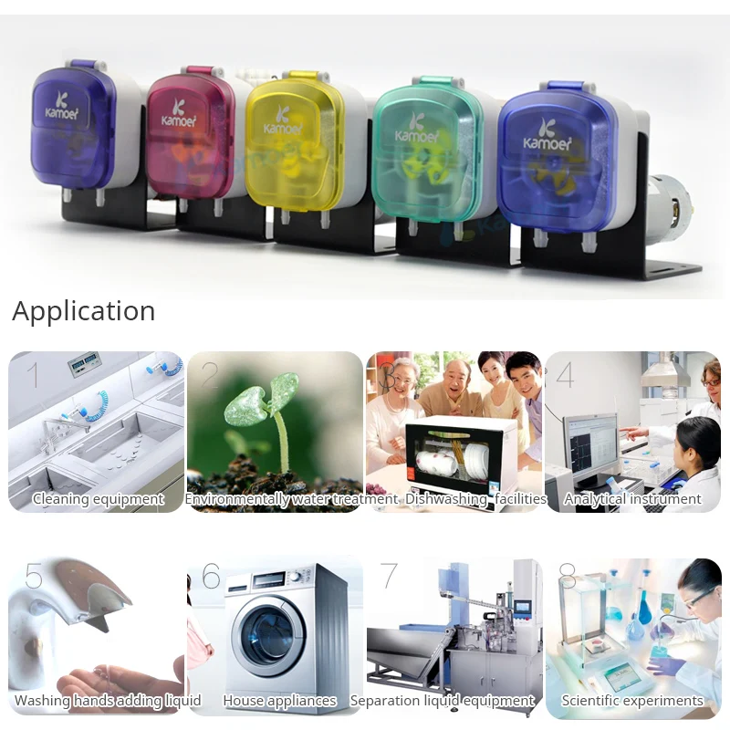 KDS 12V DC Brush Motor 500ml Peristaltic Luandry Dosing Pump for Washing Machines Swimming Pool