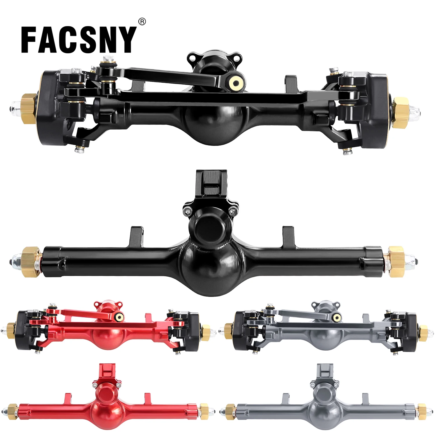 Assali Planetari in Alluminio a 3 Sezioni CVD con Fuselli Sterzo in Ottone Max.52 °   Parti per Axial SCX24 C10 JLU Gladiator Bronco Deadbolt in Scala 1/24