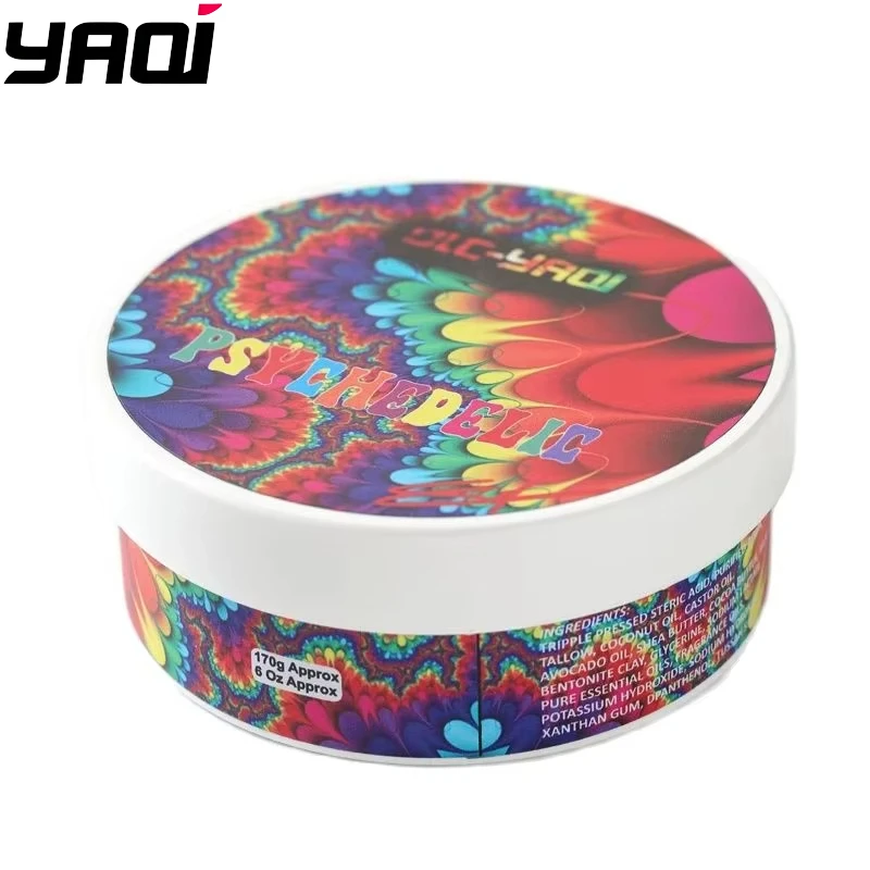 

2026 YAQI Shaving Cream PSYCHEDELIC Atisan 170g Shaving Soap For Men