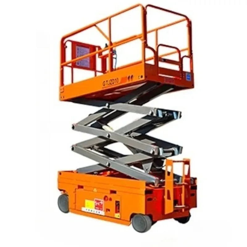 Customized Mobile Self-propelled Lift Truck Electric Hydraulic Scissor Lift Platform 4-14 Meters High Aerial Work Vehicle
