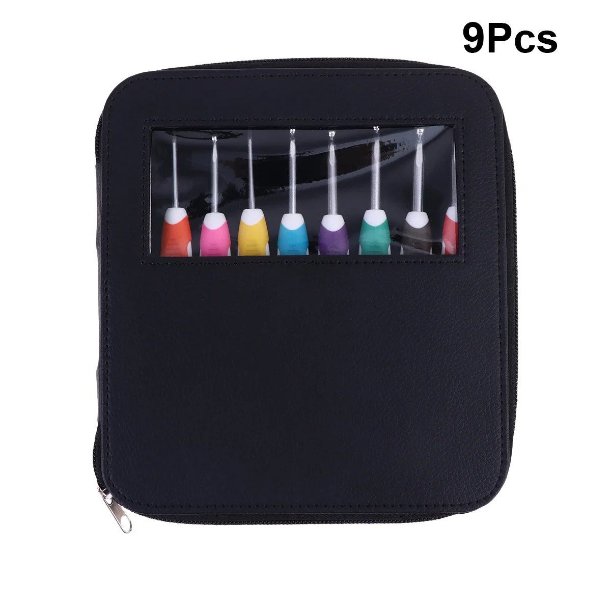 

9Pcs Aluminum Crochet Hooks Premium Tpr Plastic Handle Non-Slip Ergonomic Design for Knitting Sweaters Hats Scarves DIY Weaving