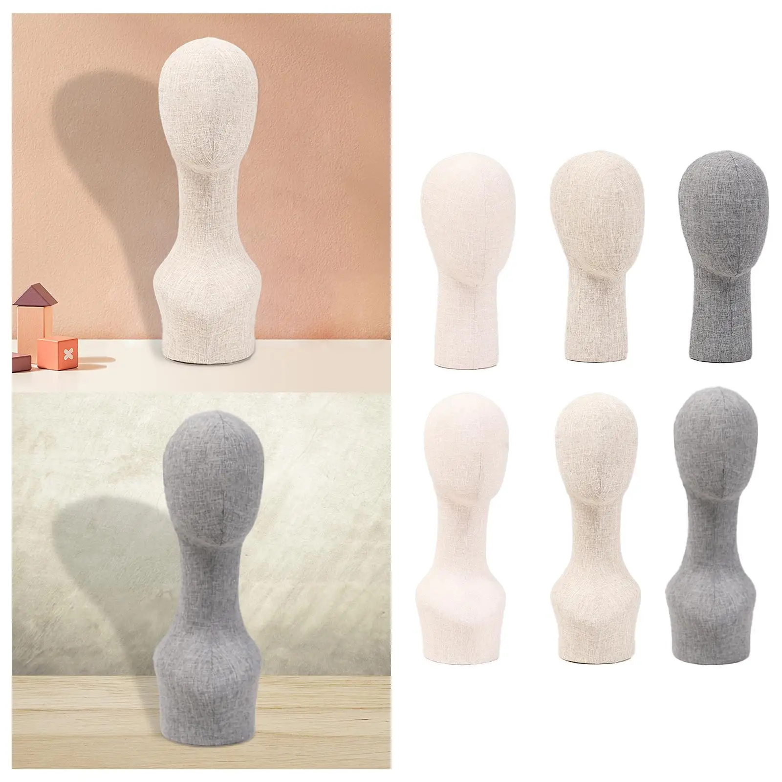 หัวหุ่นโชว์แบบมืออาชีพ หัวหุ่นอเนกประสงค์ ที่วางหมวก ที่วางวิกผม ขาตั้งโชว์หมวก สำหรับร้านขายหมวก เครื่องประดับ และชุดหูฟัง