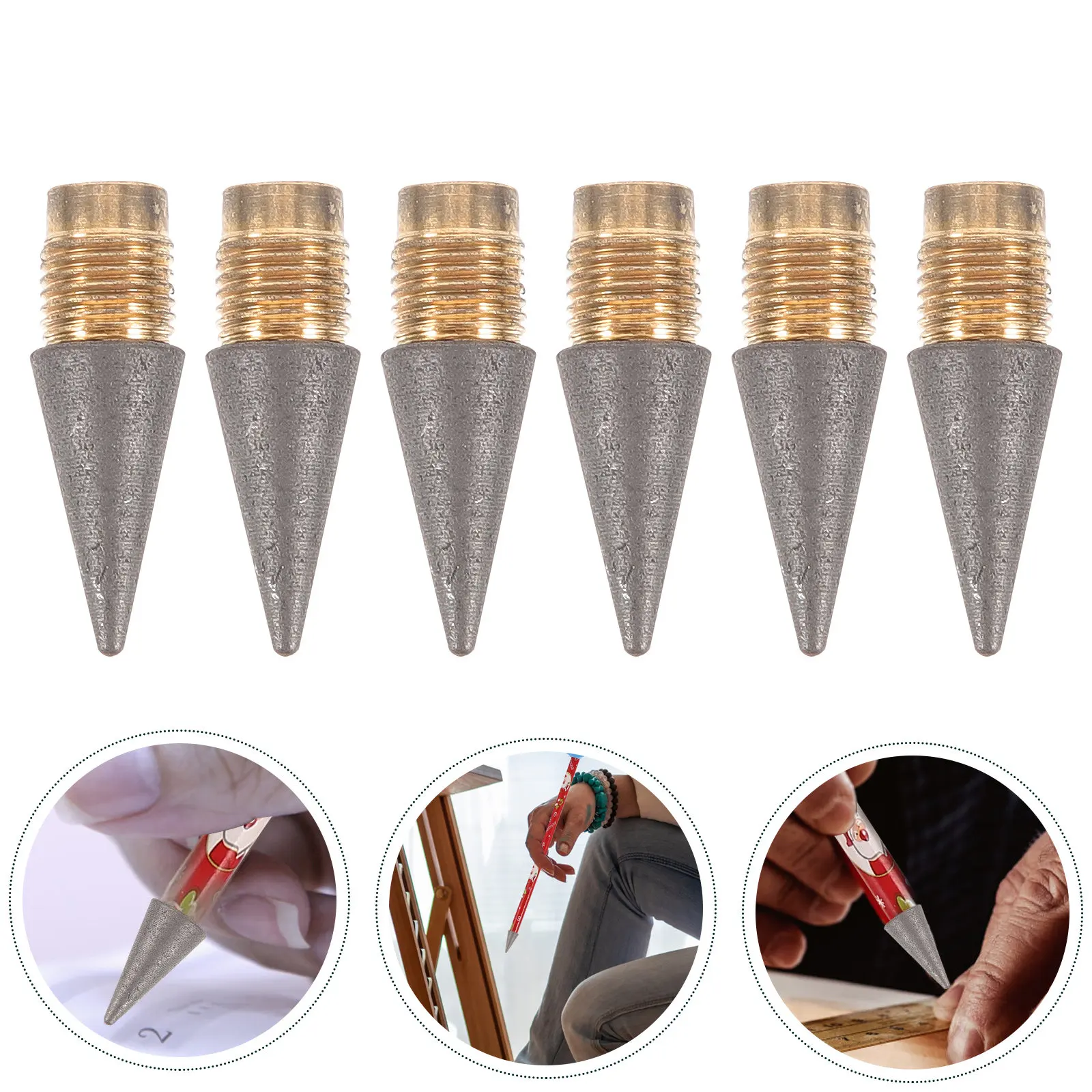 

50Pcs Smooth Writing Pencil Refills Inkless Pencil Replacement Heads Everlasting Nibs Fine Workmanship for Daily Notes Sketching