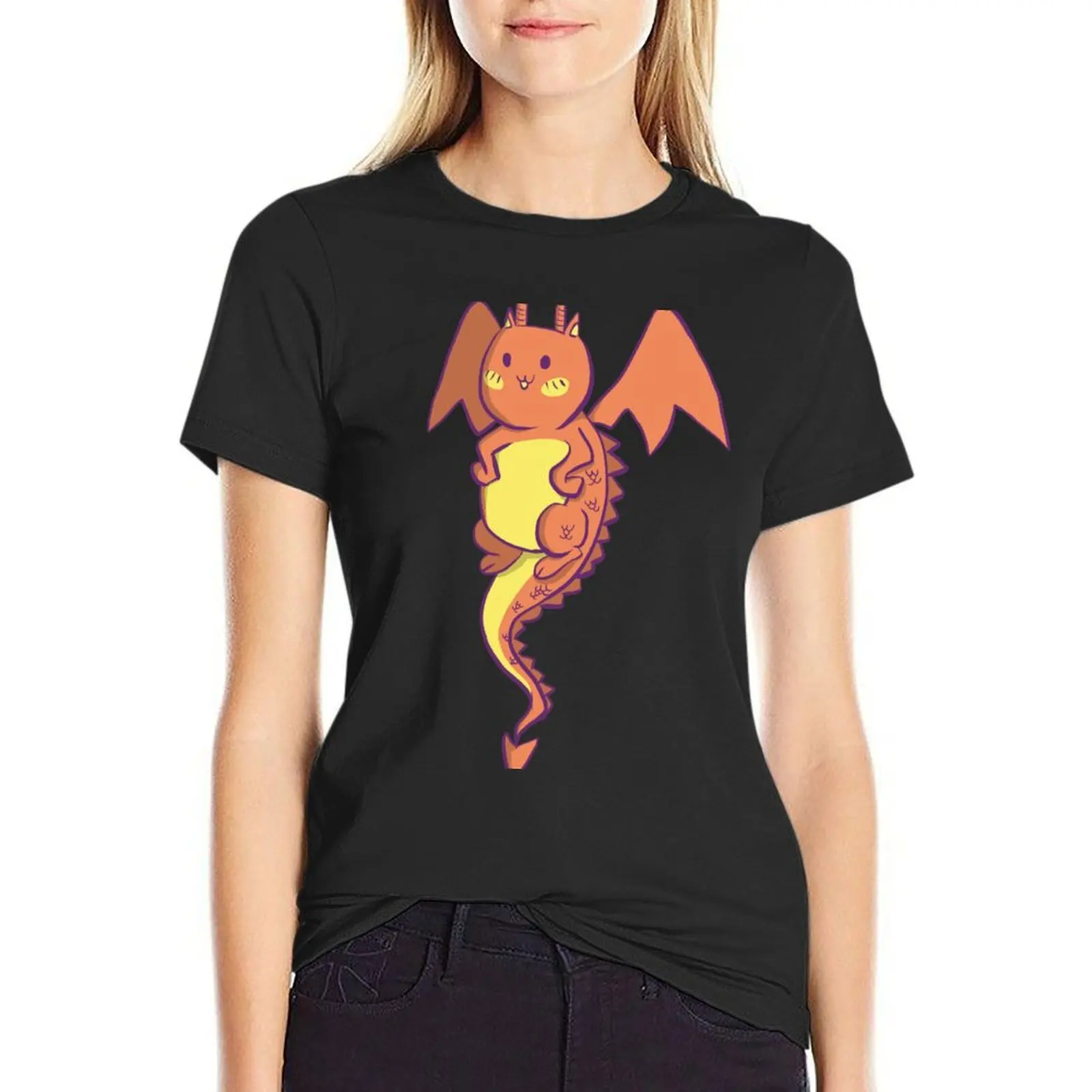 

Legendary Cat Dragon T-Shirt tees quick drying summer top sweat Women clothing