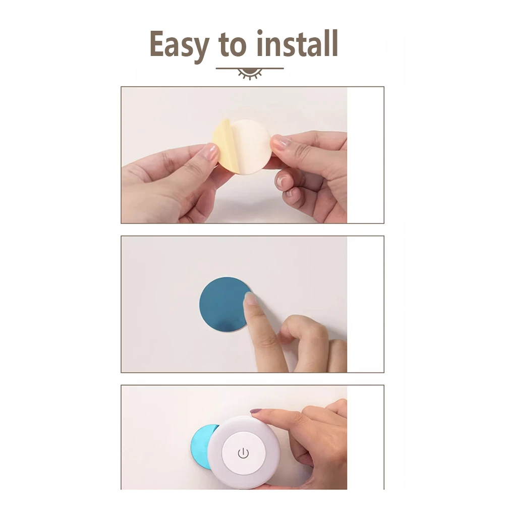 LED Night Light Wireless Rechargeable Touch Light With Magnetic Dimmable  Nursery Night Lamp For Closet Cabinet Bathroom 0.6W