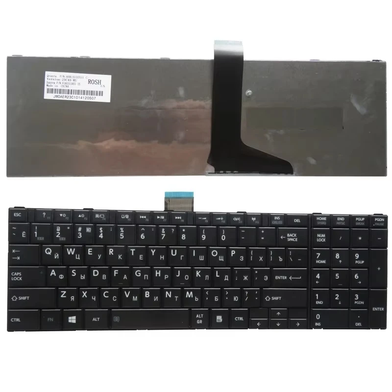 Rosyjska klawiatura do laptopa toshiba C850 C855D C850D C855 C870 C870D C875 L875 L850 L850D L855 L870 L950 L955 C70 C70D C75 RU — zdjęcie 6