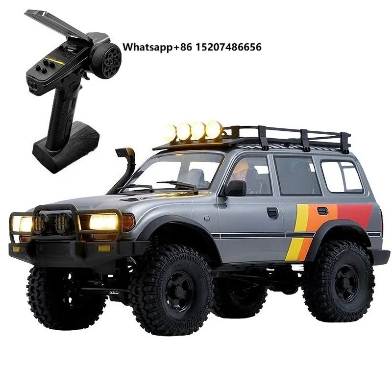 1:10 FCX10 LC80 Land Cruiser RC Crawler High Speed Off-Road Climbing Vehicle Remote Control Car Toys with LED Lights