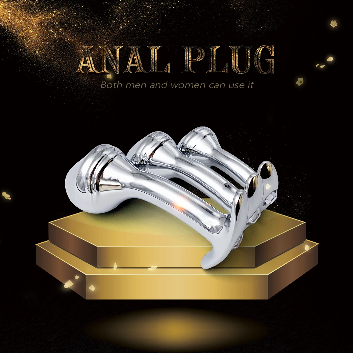 Metal Dildo Anal Plug Gem Base Butt Plug Outdoor Wear Anchor Close-fitting Design Male And Female Masturbators Adult Sex Toys