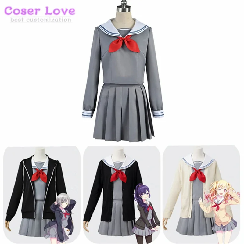 Project Sekai School Uniform Hoshino Ichika Hinomori Shiho Momoi Airi Asahina Mafuyu Tenma Saki Cosplay Costume Halloween Outfit