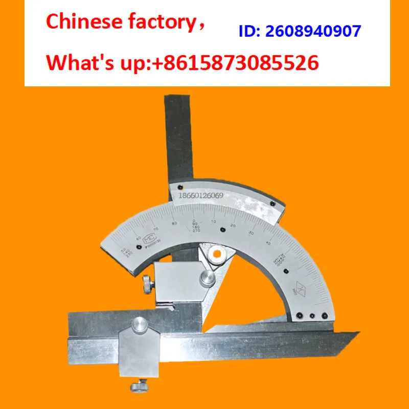 Multi functional angle ruler, protractor, angle ruler, plastic steel bridge, aluminum equipment accessories