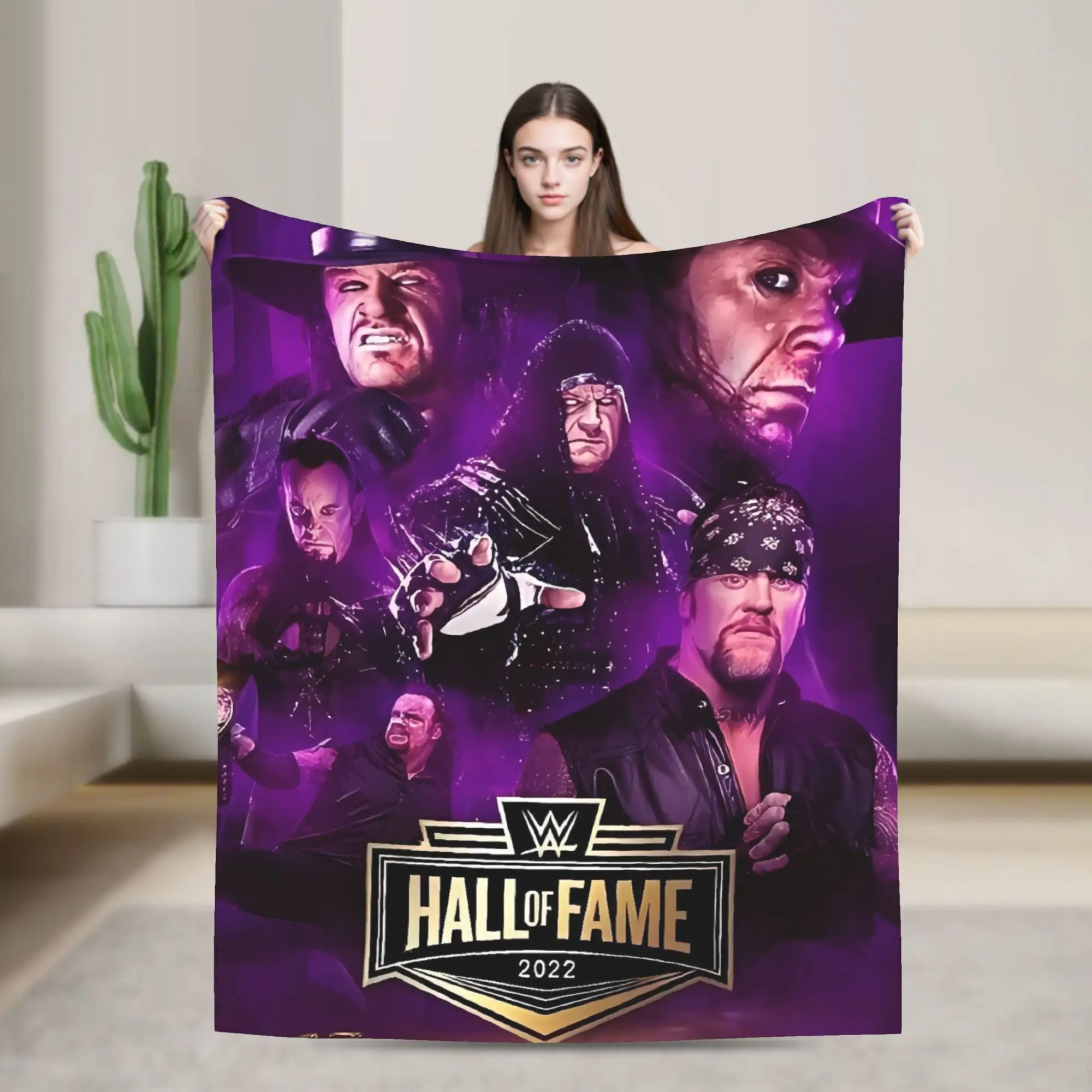 The Undertake-Manta suave y cálida para niños, manta de felpa con gráfico para exteriores, colcha de franela, funda para sofá cama