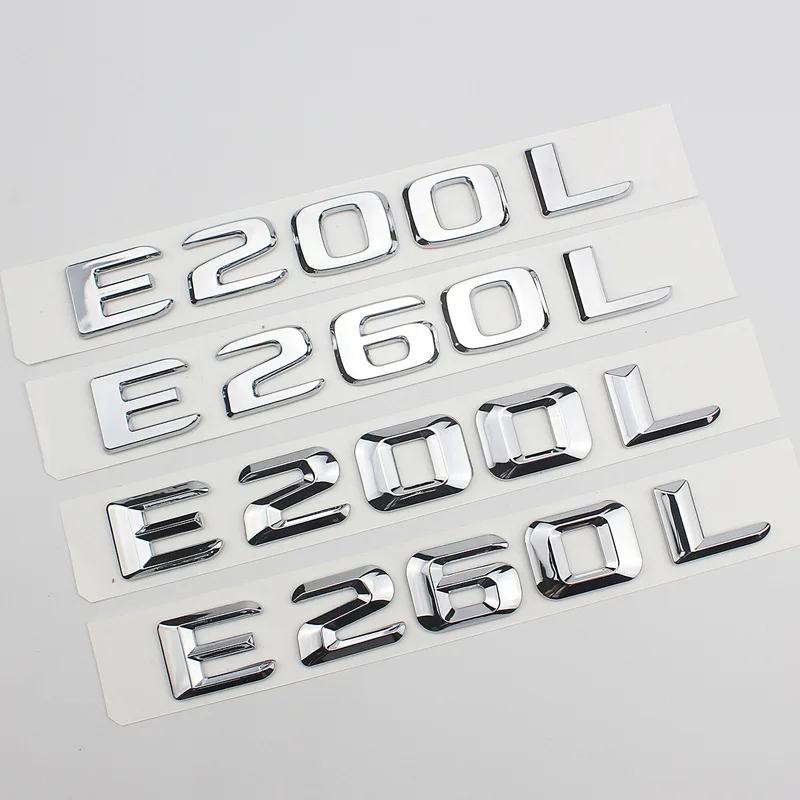 

1 PCS 3D ABS E200L E260L E300L E320L Rear Trunk Letter Emblem Badge Car Stickers For Mercedes Benz E Class Tuning Accessories