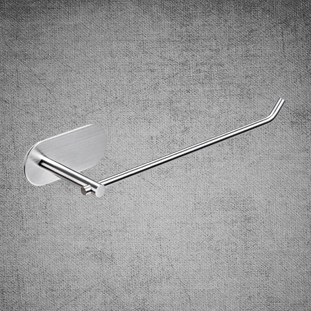 

Steel Paper Holder Self-Adhesive Kitchen Hand Towel Holder Towel Rack No Drill Dish Cloth Bar Easy Clean