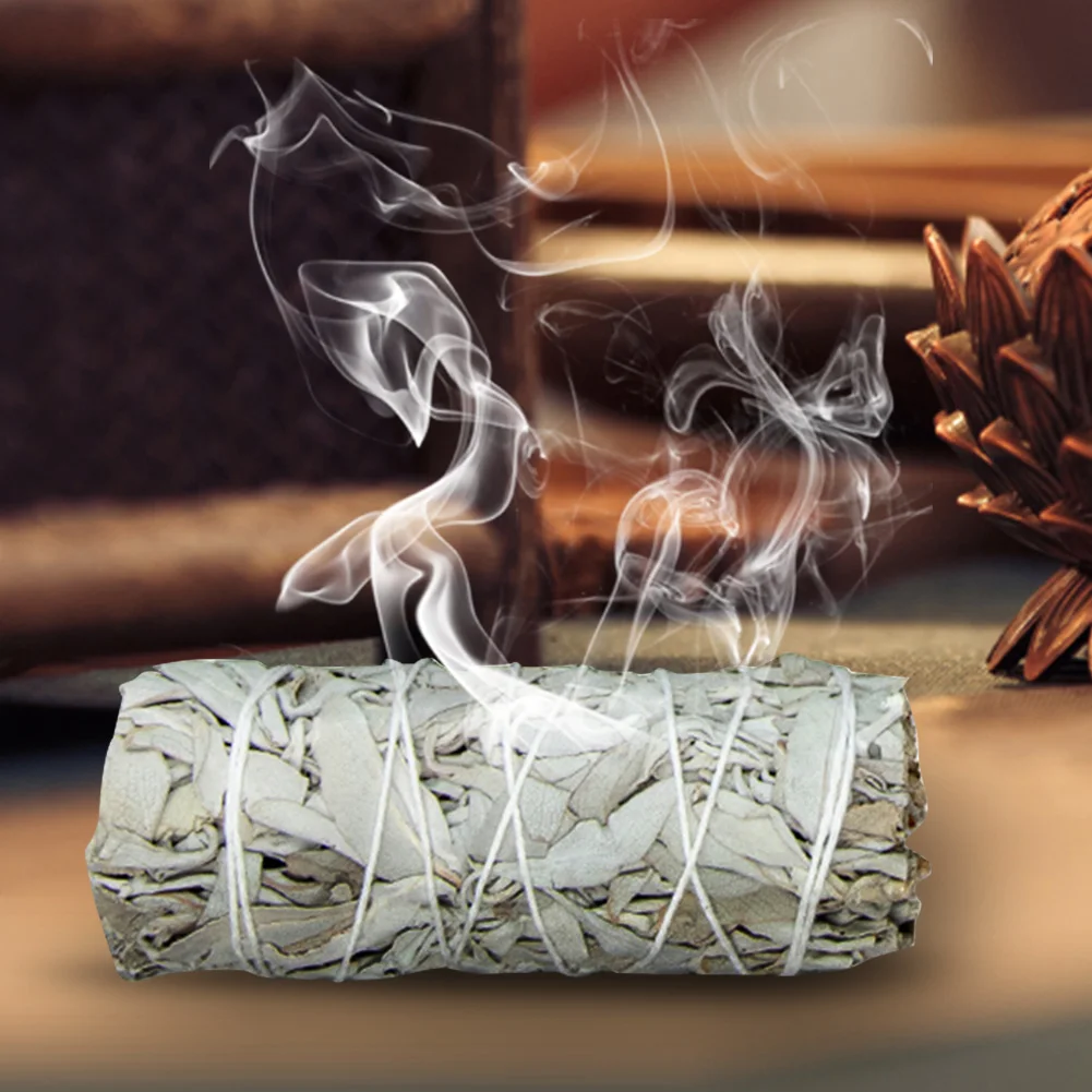 الأبيض حكيم حزمة كاليفورنيا لطخة عصا نقية العشب تنقية البيئة بالو سانتو البخور داخلي تنقية الدخان