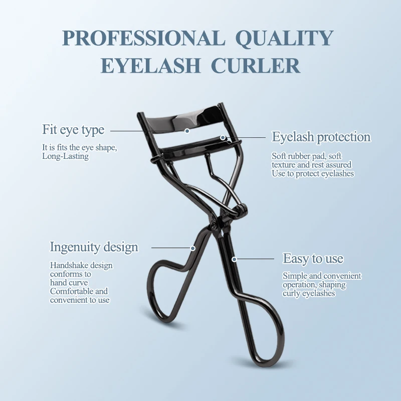 SAKURAHANA Eyelash Curler Lift Clip Curling Applicator Tweezers Auxiliary Tool Carbon Steel Clis Curler For Makeup Tool