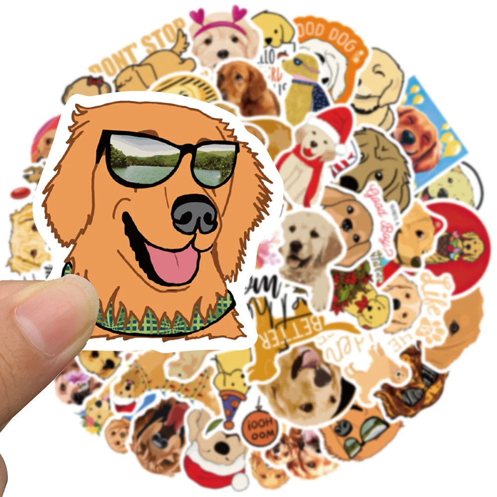10/30/50 Stück Niedliche Golden Retriever Aufkleber Cartoon Tiere Hund Sticker Skateboard Gepäck Laptop Handy Graffiti Aufkleber Großhandel