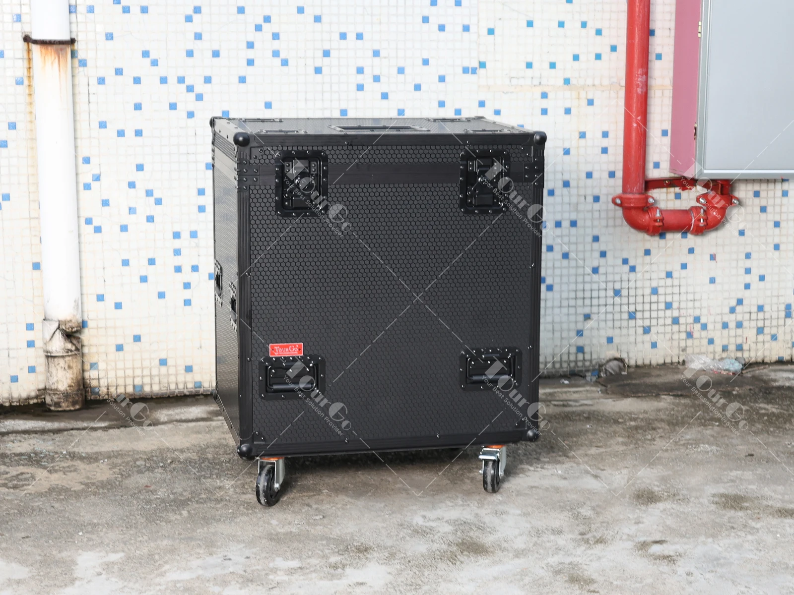 Custodie nere per cavi e camion Touring Flight Road Case con vassoio divisori