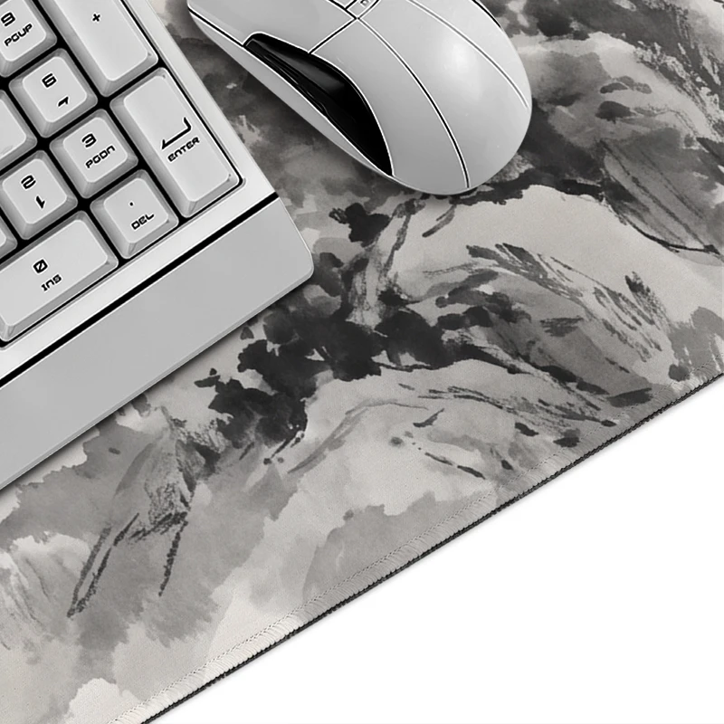 Ink Pagoda Distant Mountains Mouse Pad Gaming printon demand Mousepad XXL Desk Mats Soft Carpet Non-Slip Desktop Mouse Pad